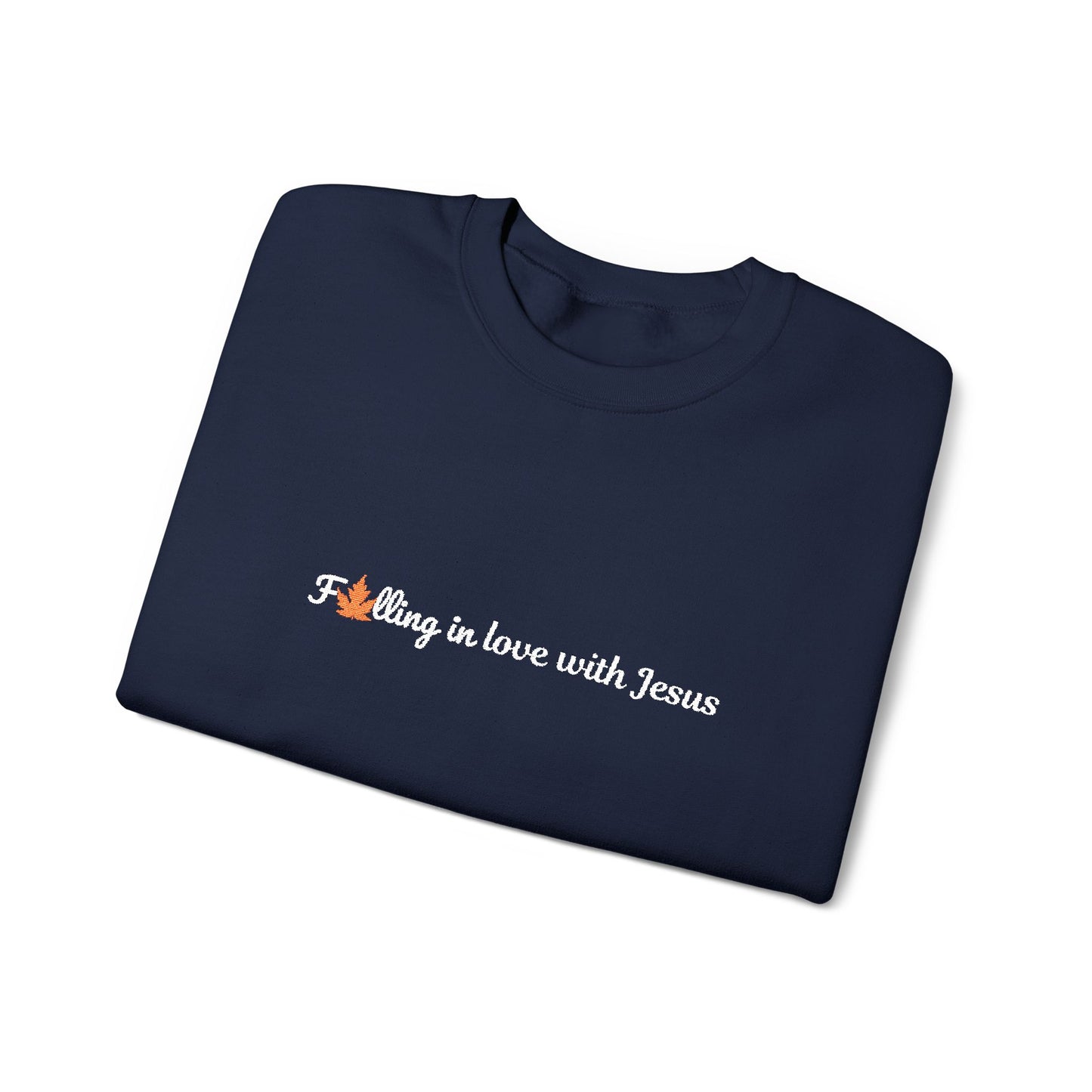 Falling in Love with Jesus Embroidered Sweatshirt