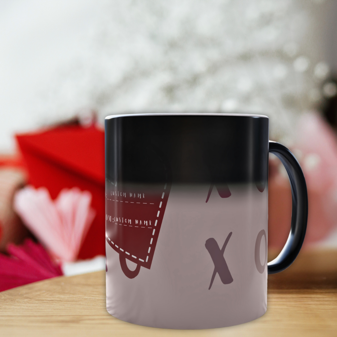 Color Morphing Custom Name Valentines Day Mug