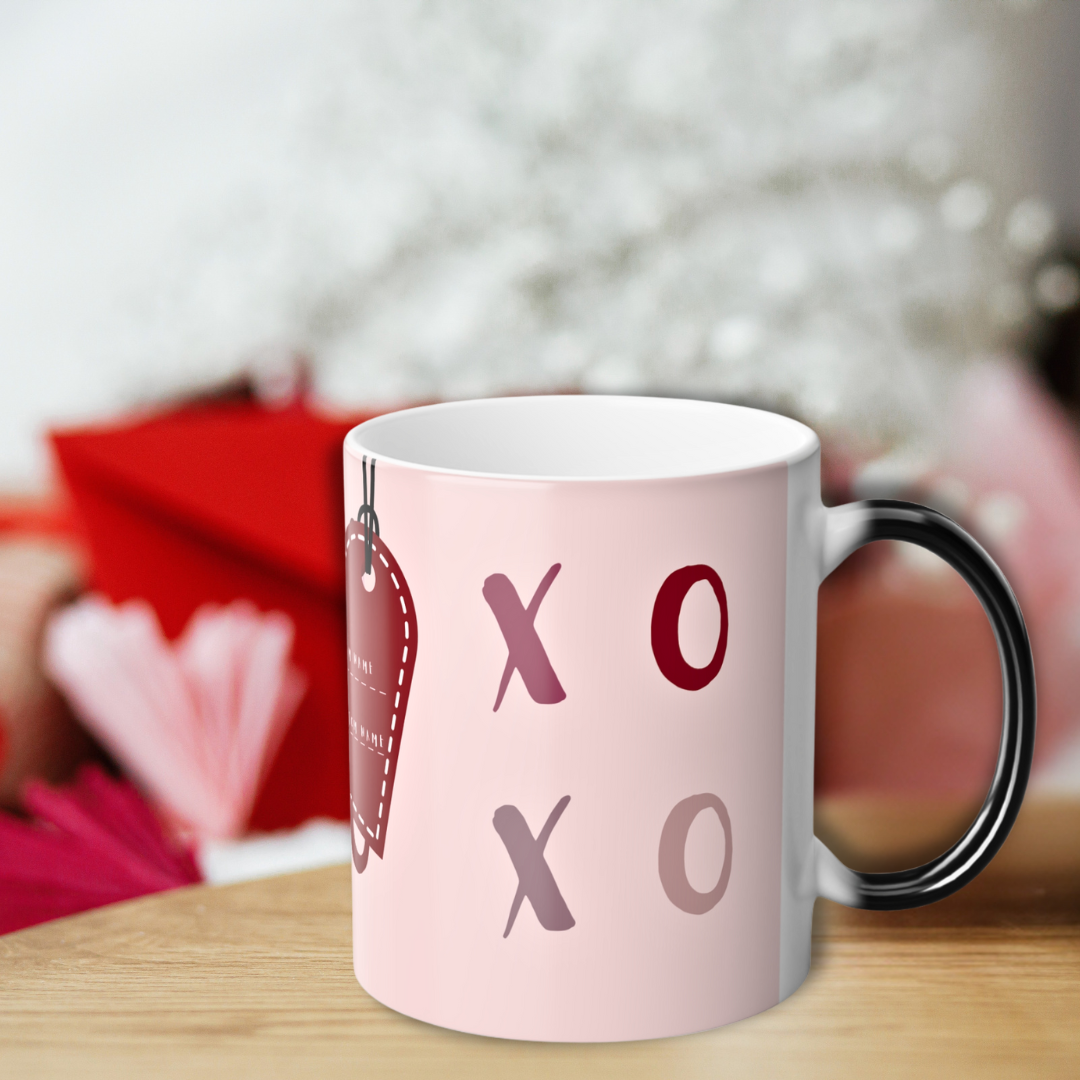 Color Morphing Custom Name Valentines Day Mug