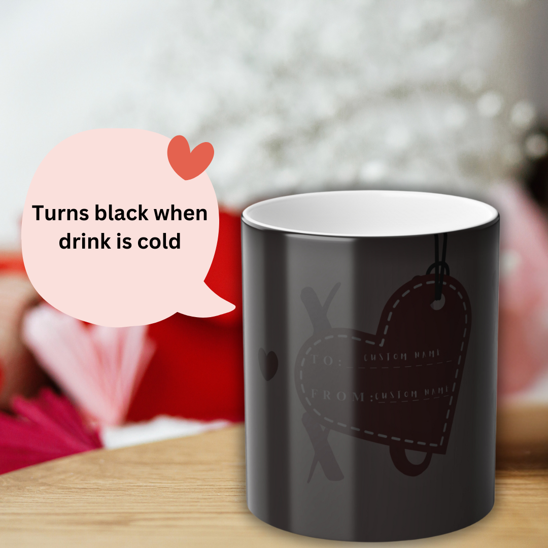 Color Morphing Custom Name Valentines Day Mug