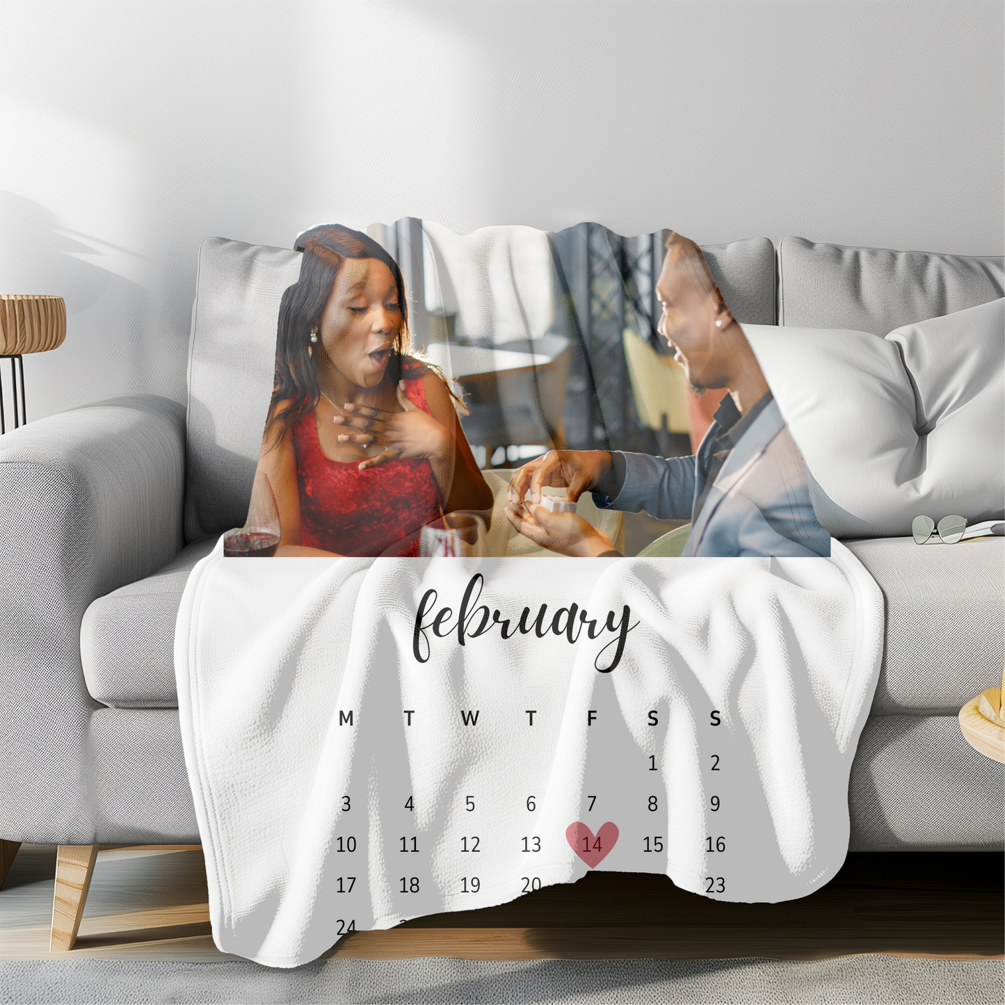 Valentine's Day Custom Picture Plush Blanket